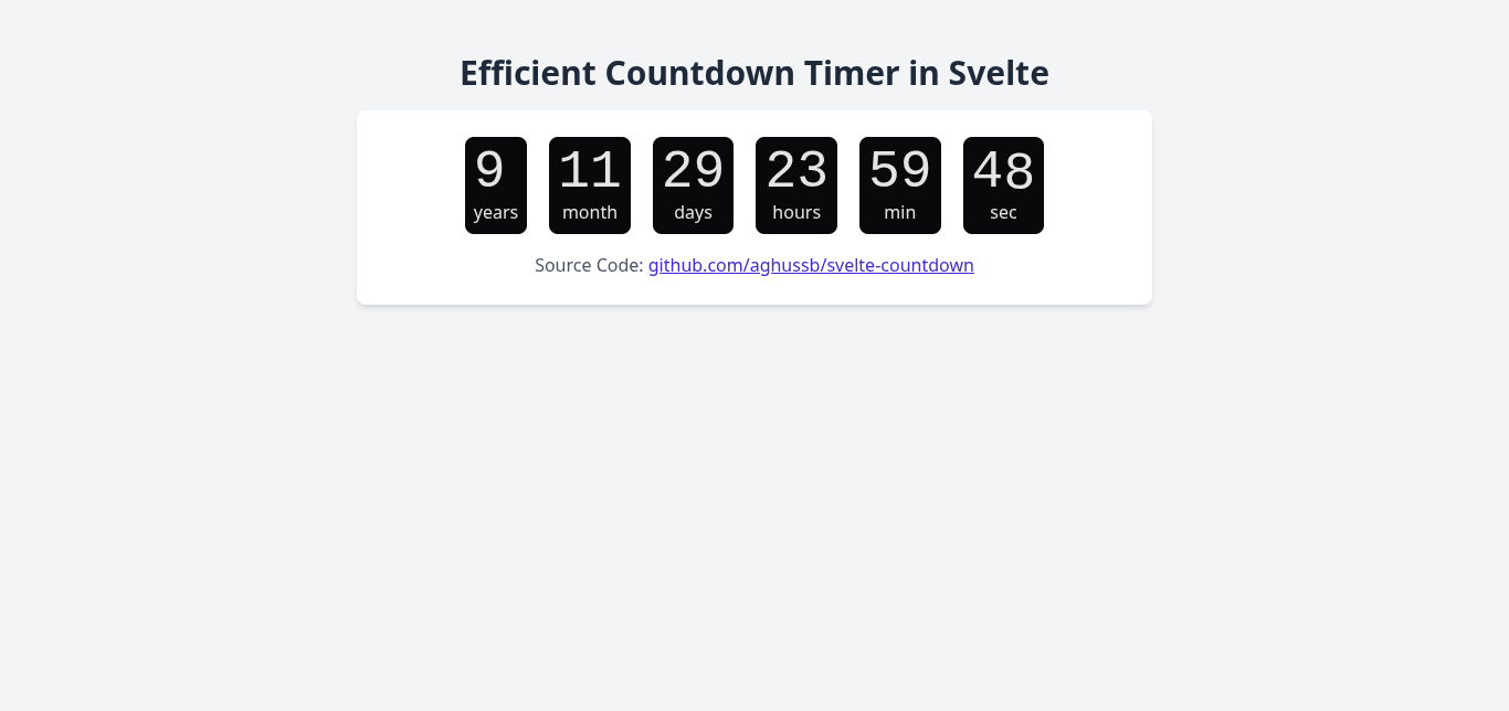 Svelte Countdown