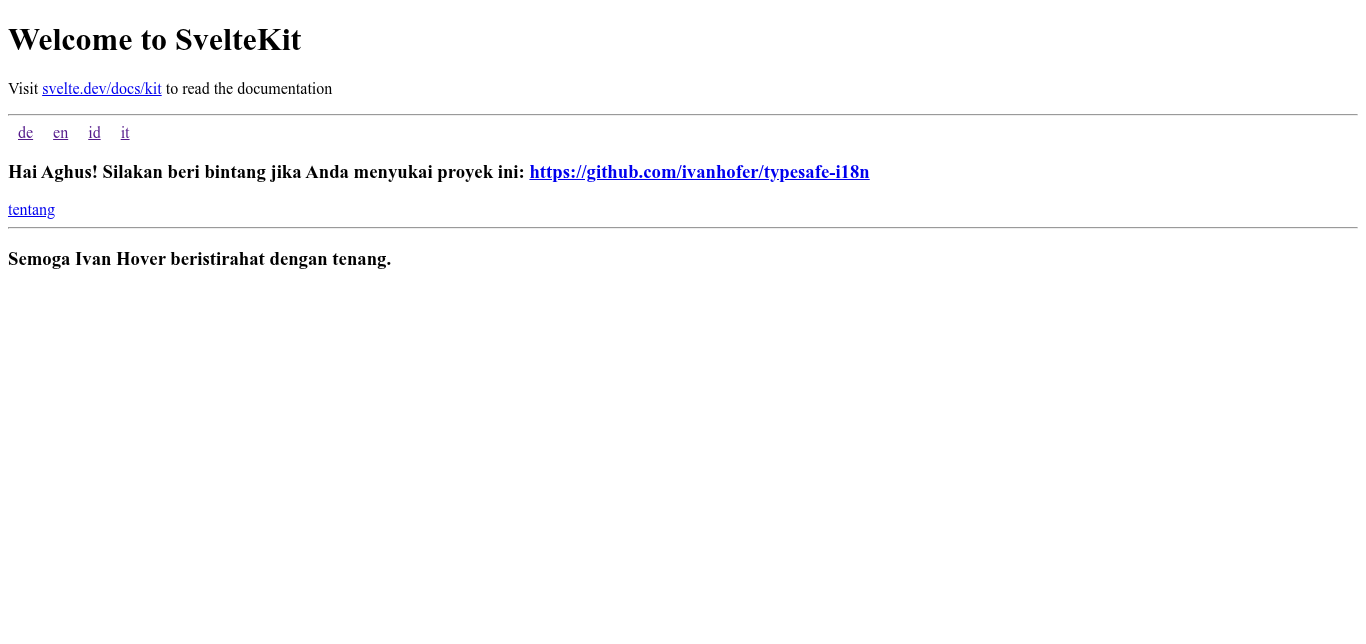 SvelteKit Typesafe-i18n